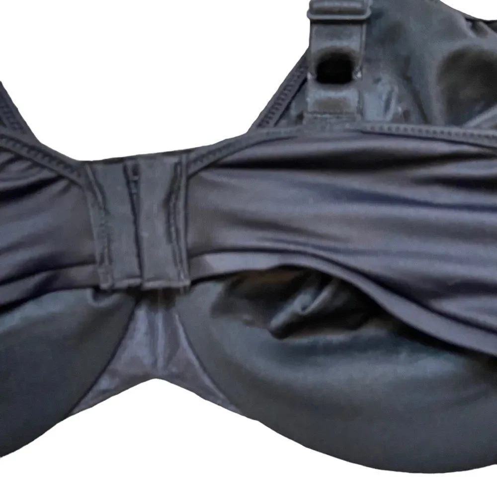 New without Tags Bali Brand Black Satin Bra Size‎ 34DD_6